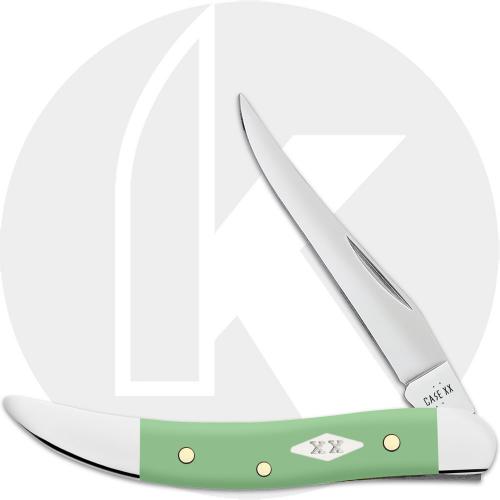 Case Small Texas Toothpick 63835 Knife - Smooth Mint Green Synthetic - 410096SS
