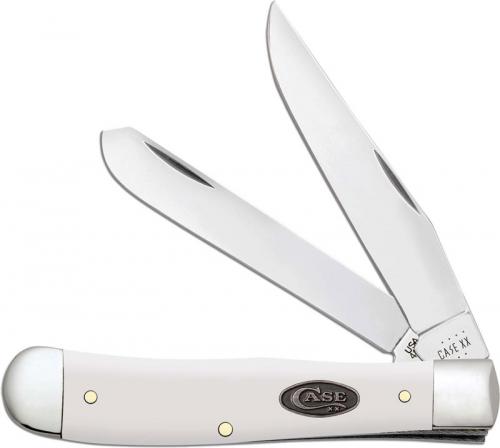 Case Trapper Knife 63960 - White Synthetic - 4254SS