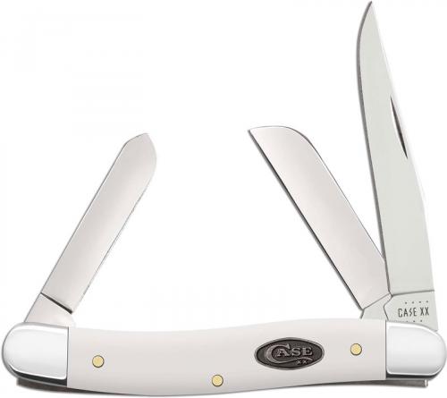 Case Medium Stockman Knife 63961 - White Synthetic - 4318SS