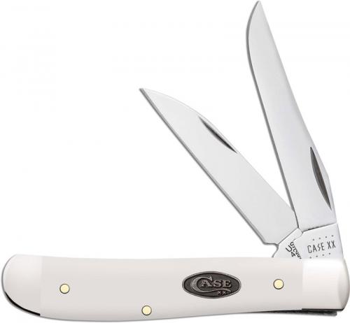 Case Mini Trapper Knife 63965 - White Synthetic - 4207WSS