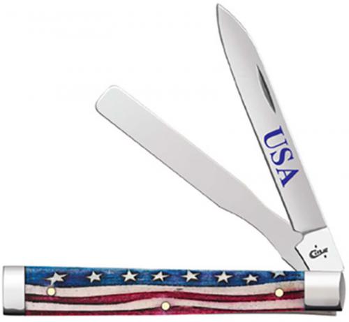 Case Doctor's Knife 64128 Star Spangled Patriotic Smooth Natural Bone 6285SPSS