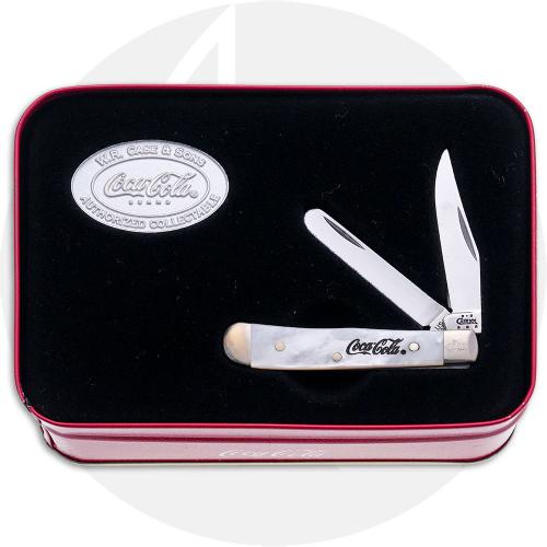 Case Coca-Cola Santa Tiny Trapper 64745 Gift Tin Set - Mother of Pearl - 82154SSM - Discontinued - Serial Number - BNIB