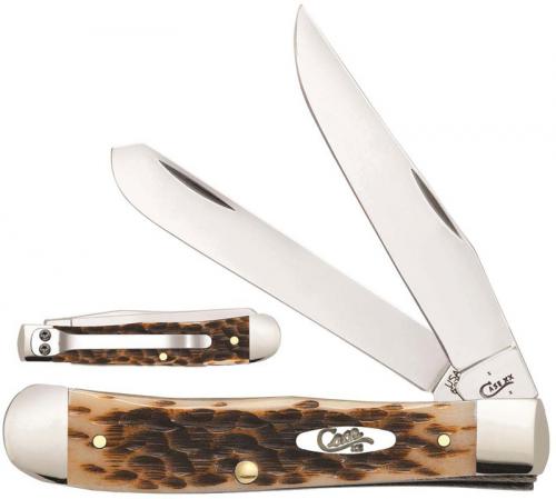 Case Trapper with Clip 06540 Amber Bone SS 6254CSS