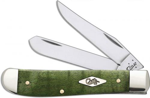 Case Mini Trapper Knife, Green Curly Maple, CA-65566