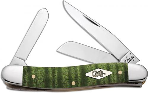 Case Medium Stockman Knife, Green Curly Maple, CA-65567