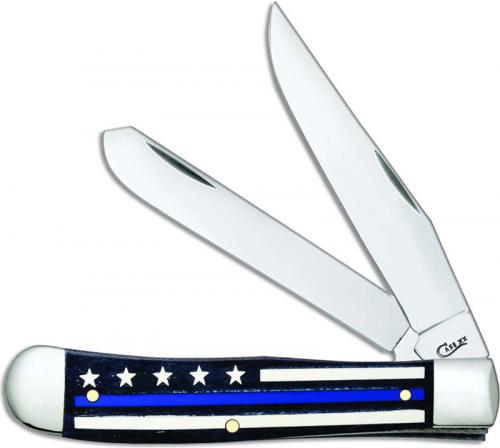 Case Trapper Knife 06567 Blue Line Stripes of Service 6254SS
