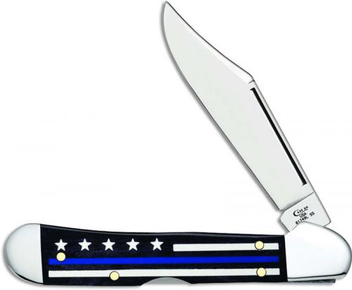 Case Mini CopperLock Knife 06569 Blue Line Stripes of Service 61749LSS