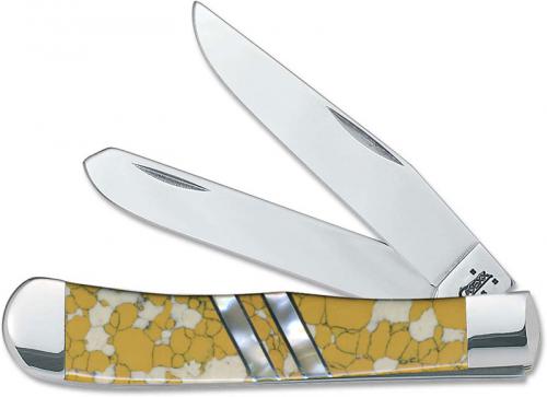 Case Trapper Knife 06621 - Exotic Snow Leopard - EX254SS - Discontinued - BNIB