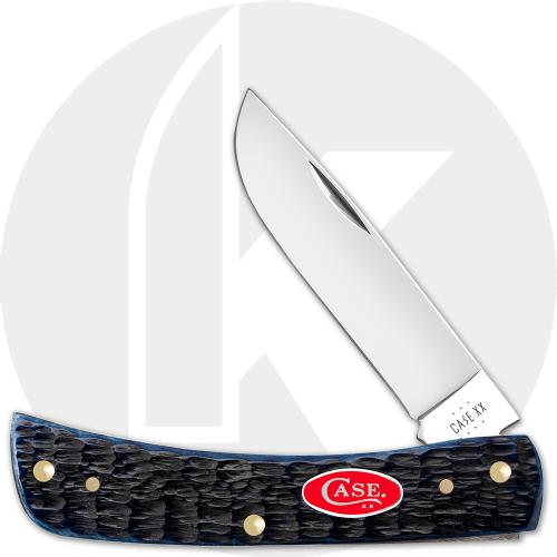 Case Sod Buster Jr 6890 Knife - Navy Blue Jigged Bone - 6137SS