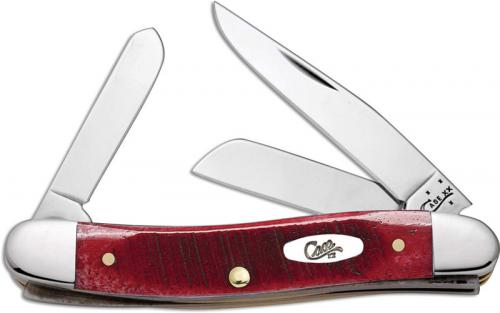 Case Medium Stockman, Sawcut Dark Red Bone, CA-69401