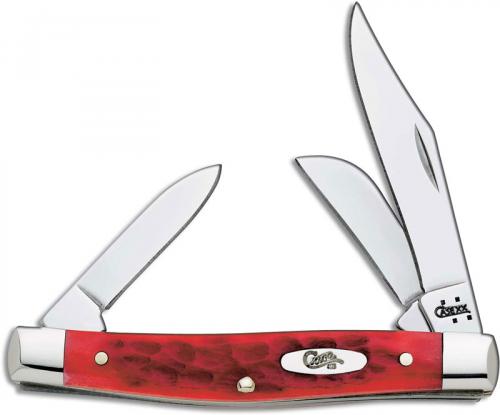 Case Knives: Case Medium Stockman Knife, Dark Red Bone CV, CA-6981