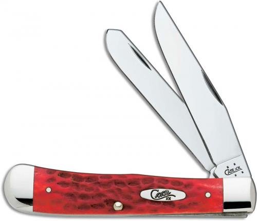 Case Knives: Case Trapper Knife, Dark Red Bone CV, CA-6984