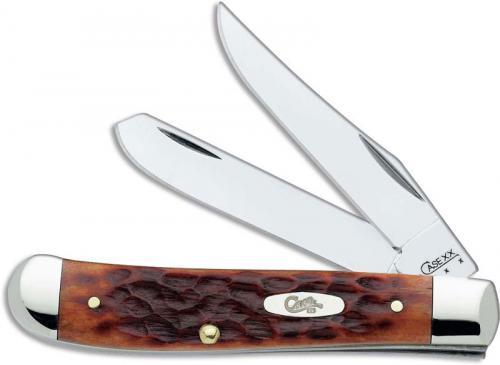 Case Knives: Case Chestnut Bone CV Mini Trapper, CA-7012