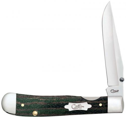 Case Kickstart TrapperLock Knife 70520 Green Zebra Wood 7154ACSS