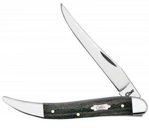Case Medium Texas Toothpick Knife 70524 Green Zebra Wood 710094SS