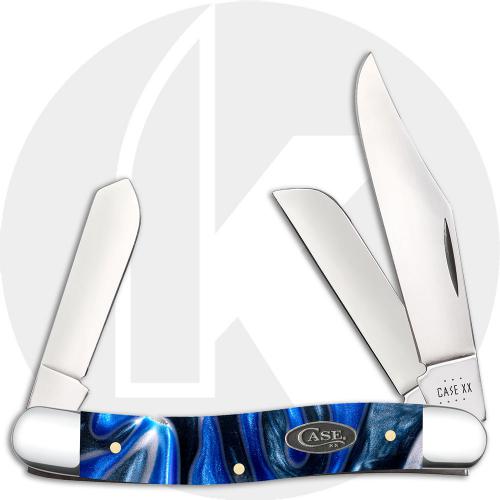 Case Stockman 70566 Knife - Smooth Ocean Blue Kirinite - 10347SS