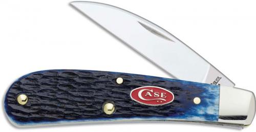 Case Knives: Case Navy Blue Bone Sway Back Gent, CA-7058