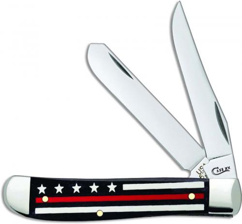 Case Mini Trapper Knife 07311 Red Line Stripes of Service 6207SS