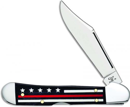 Case Mini CopperLock Knife 07312 Red Line Stripes of Service 61749LSS