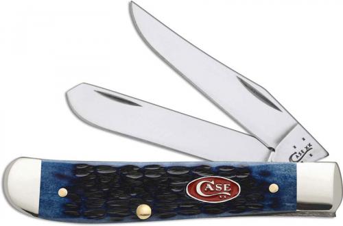 Case Mini Trapper Knife, Navy Blue Bone, CA-7321