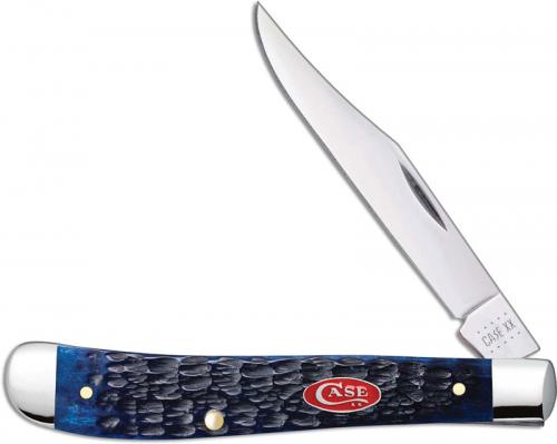 Case Slimline Trapper Knife 07323 Navy Blue Bone 61048SS