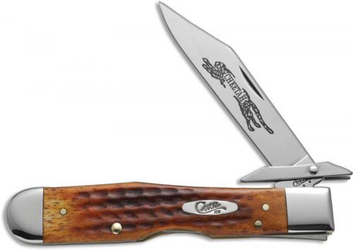 Case Cheetah Knife 07399 Pocket Worn Harvest Orange Bone 6111 1 / 2LSS