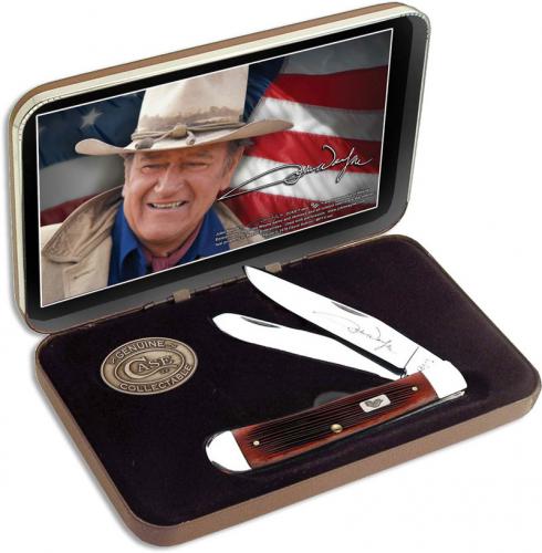 Case John Wayne Commemorative Trapper, Dark Red, CA-7444