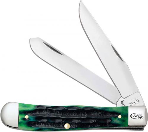 Case Trapper Knife 75830 - Hunter Green Bone - 6254SS