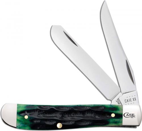Case Mini Trapper Knife 75834 - Hunter Green Bone - 6207SS