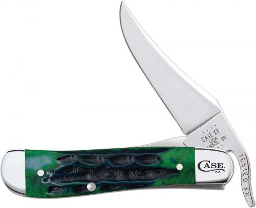 Case RussLock Knife 75838 - Hunter Green Bone - 61953LSS