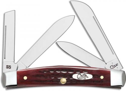 Case Medium Congress 00789 Knife Pocket Worn Old Red Bone 64052SS