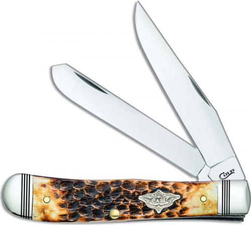 Case Trapper Knife 80254 Burnt Amber Bone 6254SS