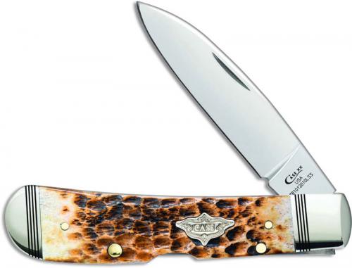 Case Tribal Lock Knife 80259 Burnt Amber Bone TB612010LSS