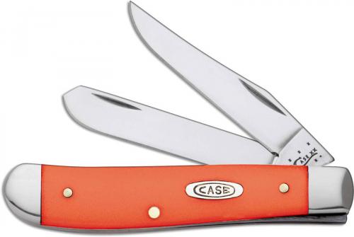 Case Mini Trapper Knife, Smooth Orange Synthetic, CA-80505