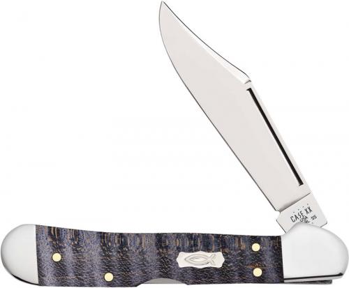 Case Mini CopperLock Knife 80545 - Purple Curly Maple Wood - 71749LSS