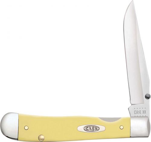 Case Kickstart TrapperLock Knife 81094 Smooth Yellow SS 3154ACSS