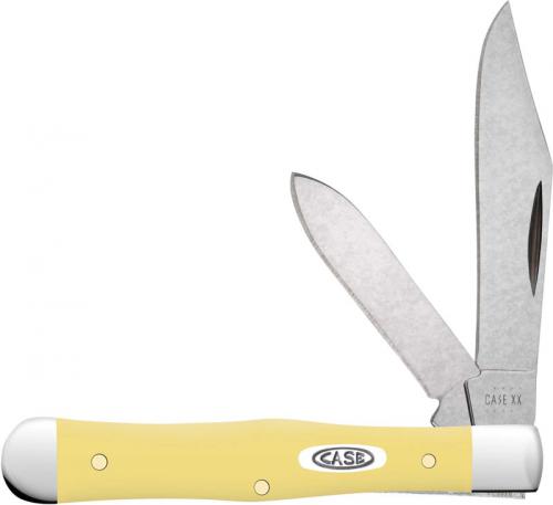 Case Small Swell Center Jack Knife 81097 - Smooth Yellow Synthetic SS - 3225 1 / 2SS