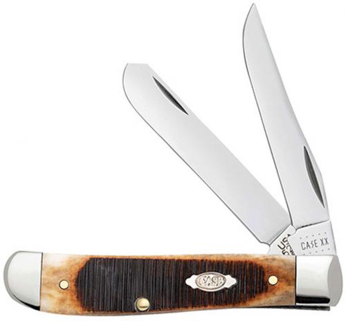 Case Mini Trapper Knife 83141 Dark Molasses Bone 6207SS