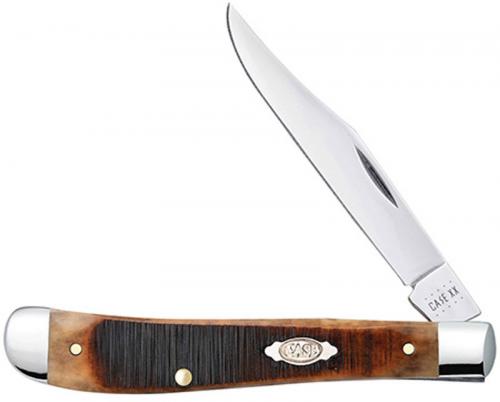 Case Slimline Trapper Knife 83146 Dark Molasses Bone 61048SS