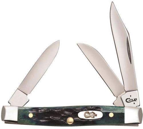 Case Small Stockman Knife 87083 Hunter Green Bone 6333SS