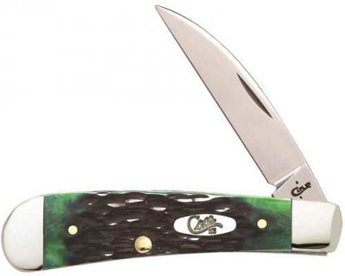 Case Sway Back Knife 87086 Hunter Green Bone TB61117SS