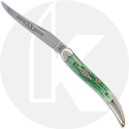 Case Small Texas Toothpick Knife 08971 - Limited Edition VIII - Jigged Emerald Bone - 610096SS - Discontinued - BNIB