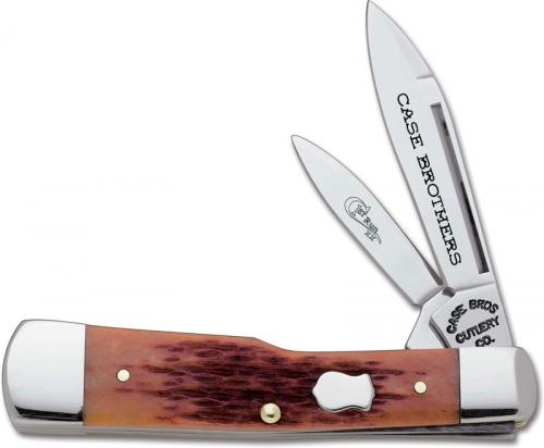 Case Knives: Case Large Gunstock Knife, First Production Chestnut Bone, CA-95295