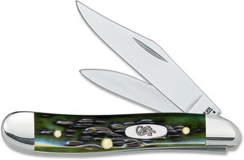 Case Knives: Case Pocket Worn Bermuda Green Peanut, CA-9726