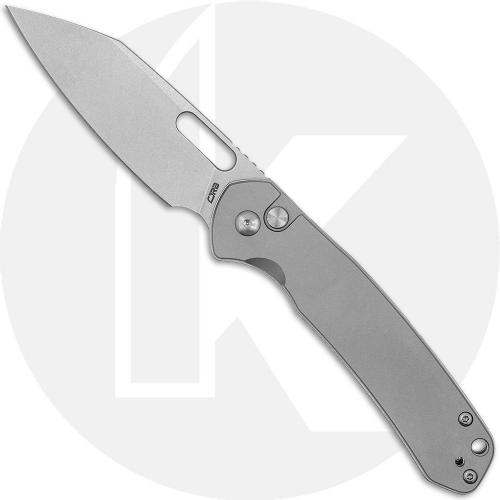 CJRB Pyrite J1925A-TI Knife - Stonewash AR-RPM9 Drop Point - Titanium