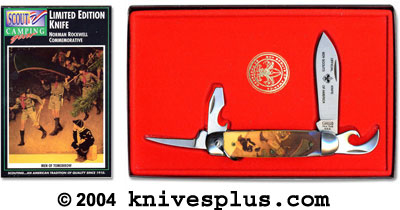 Camillus BSA Norman Rockwell Commemorative Camp Knife BSA834 - Men Of Tomorrow - 2004 - DISCONTINUED ITEM - OLD NEW STOCK - BNIB