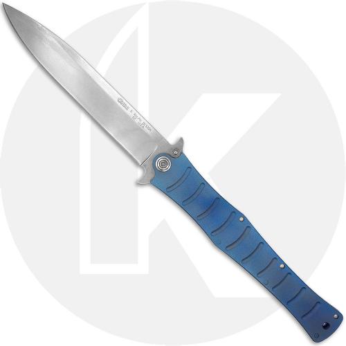 Camillus Cuda Maxx C2282 Knife - D2 Spear Point - Blue Titanium - Discontinued - BNIB