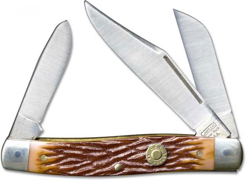 Camillus C2NS Rancher Knife - Cartridge Series - Stockman - Dark Brown Delrin - Brass .22 Hornet Shield - DISCONTINUED ITEM - OLD NEW STOCK - BNIB
