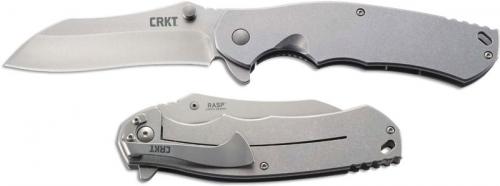 CRKT RASP 2081 Knife Darrin Sirois EDC Sheepfoot Flipper Folder Stainless Steel Frame Lock