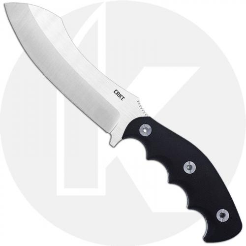 CRKT Catchall 2866 - 2 Tone Sheepfoot Fixed Blade - GRN with Rubber Overlay - Polypropylene Sheath